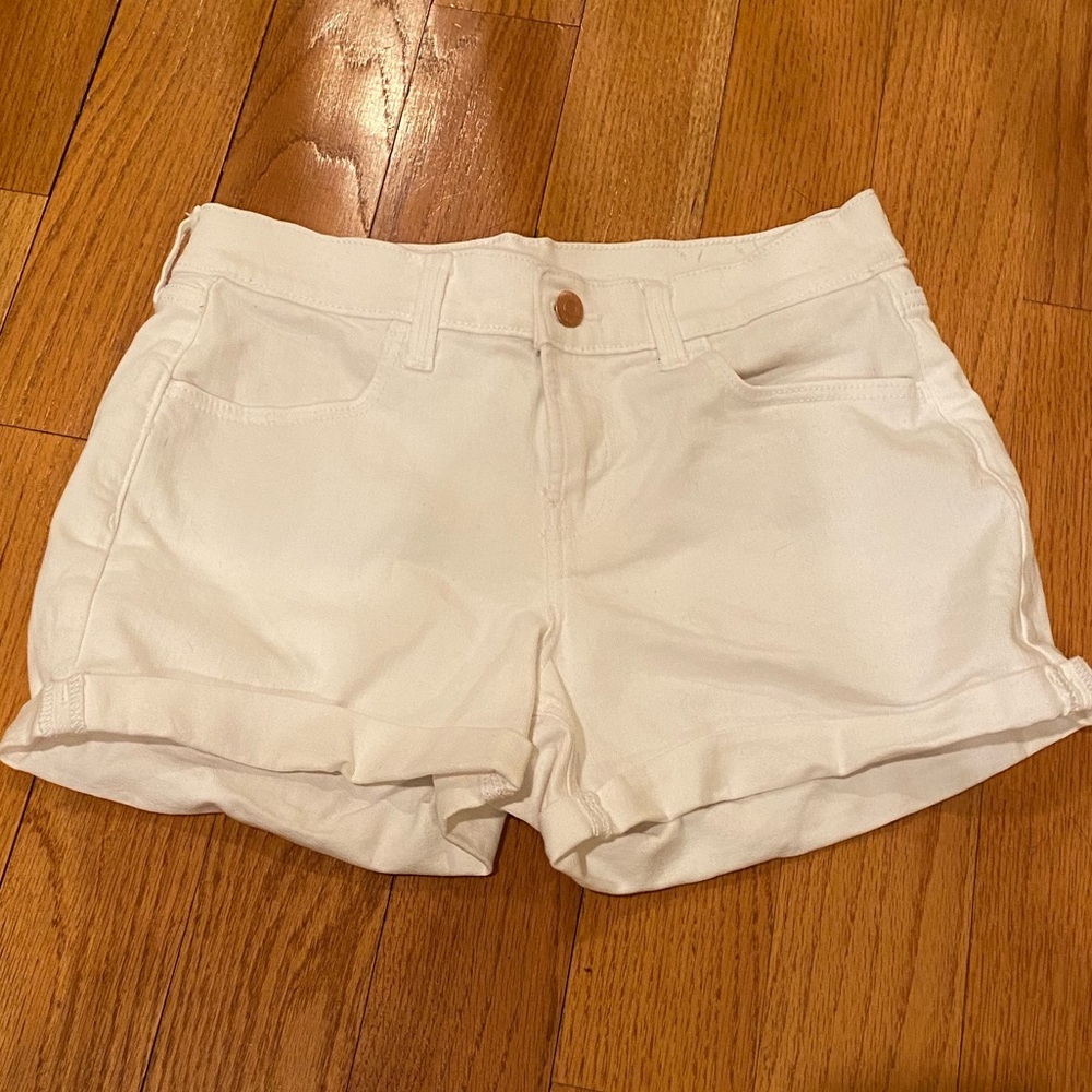 White Jean Shorts